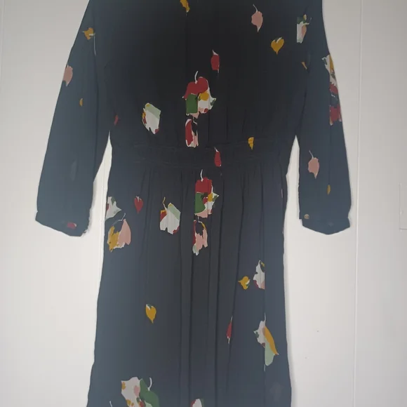 Madewell Black Dress with Colorful Floral Design - Picture 5 of 12